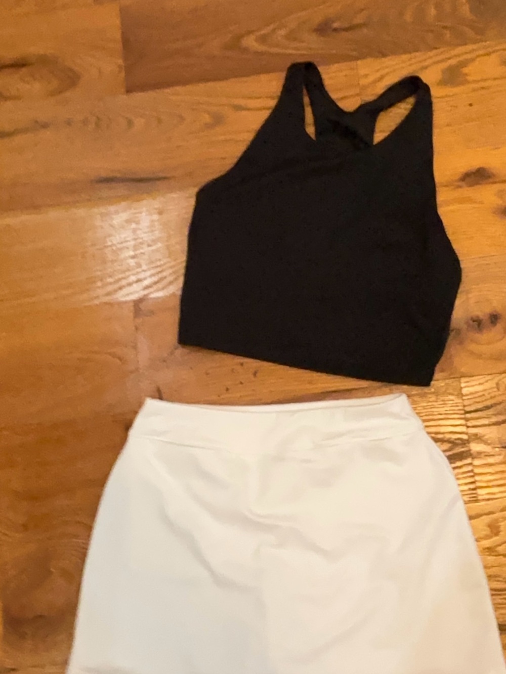 DSG Black Crop Tank and White Skort Kids Athletic Set